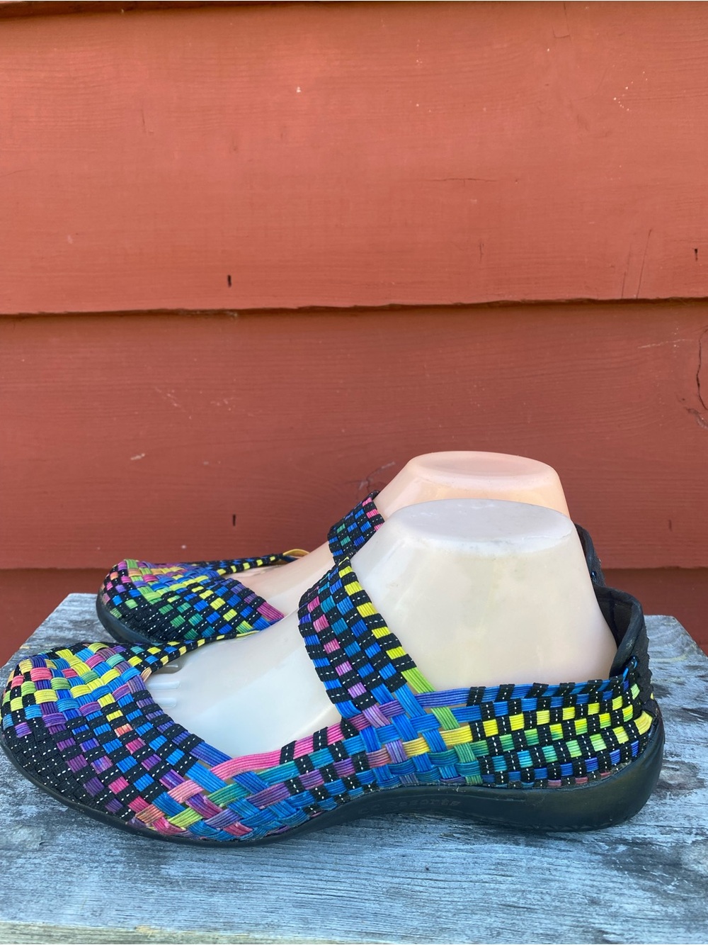 CCResorts Colorful Woven Mary Jane Flats Multicolor Sandals Size 10